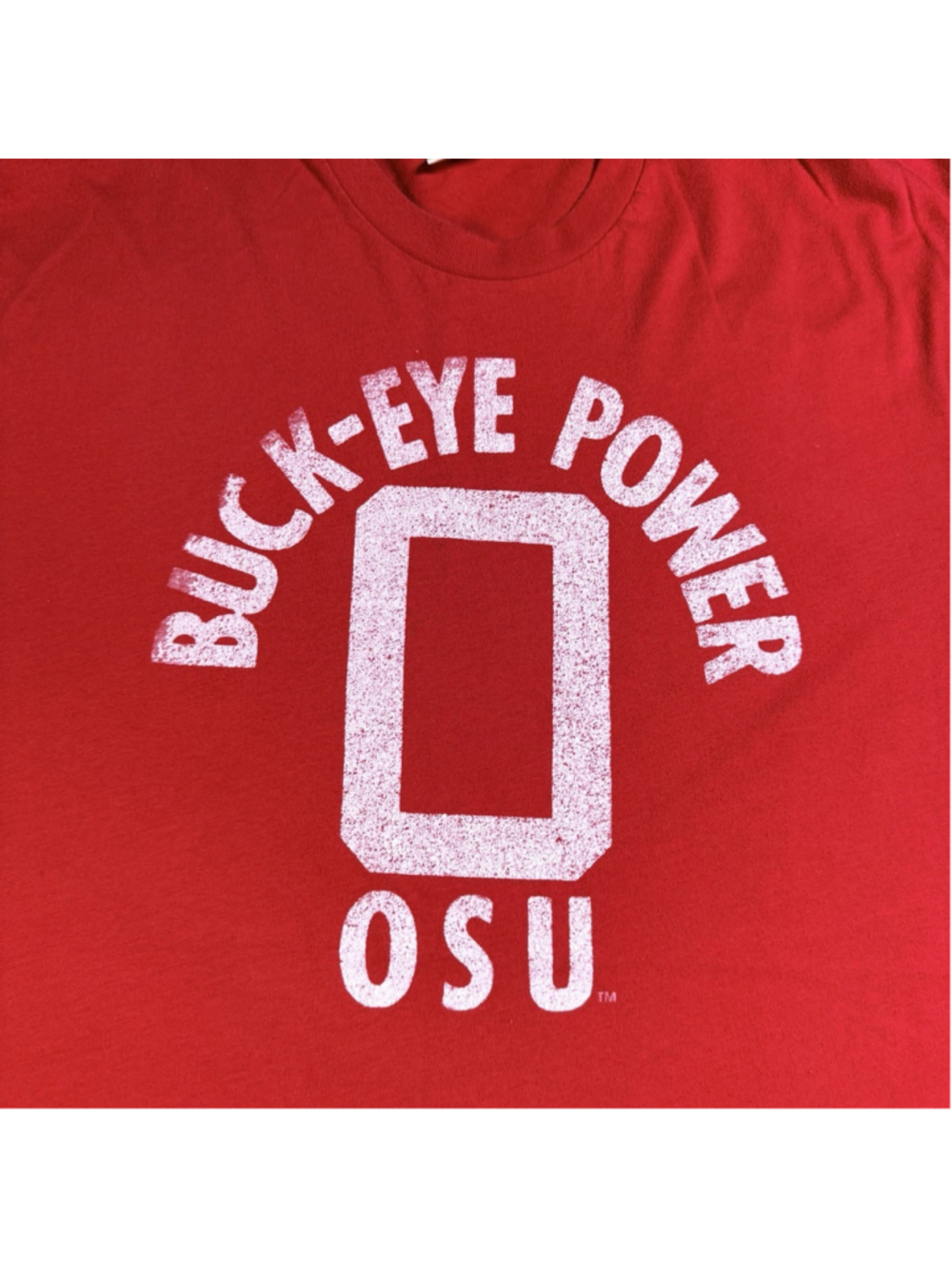Homage Ohio State Buckeyes Shirt Mens Large Red Buckeye Power Soft Tri-Blend - Picture 2 of 6